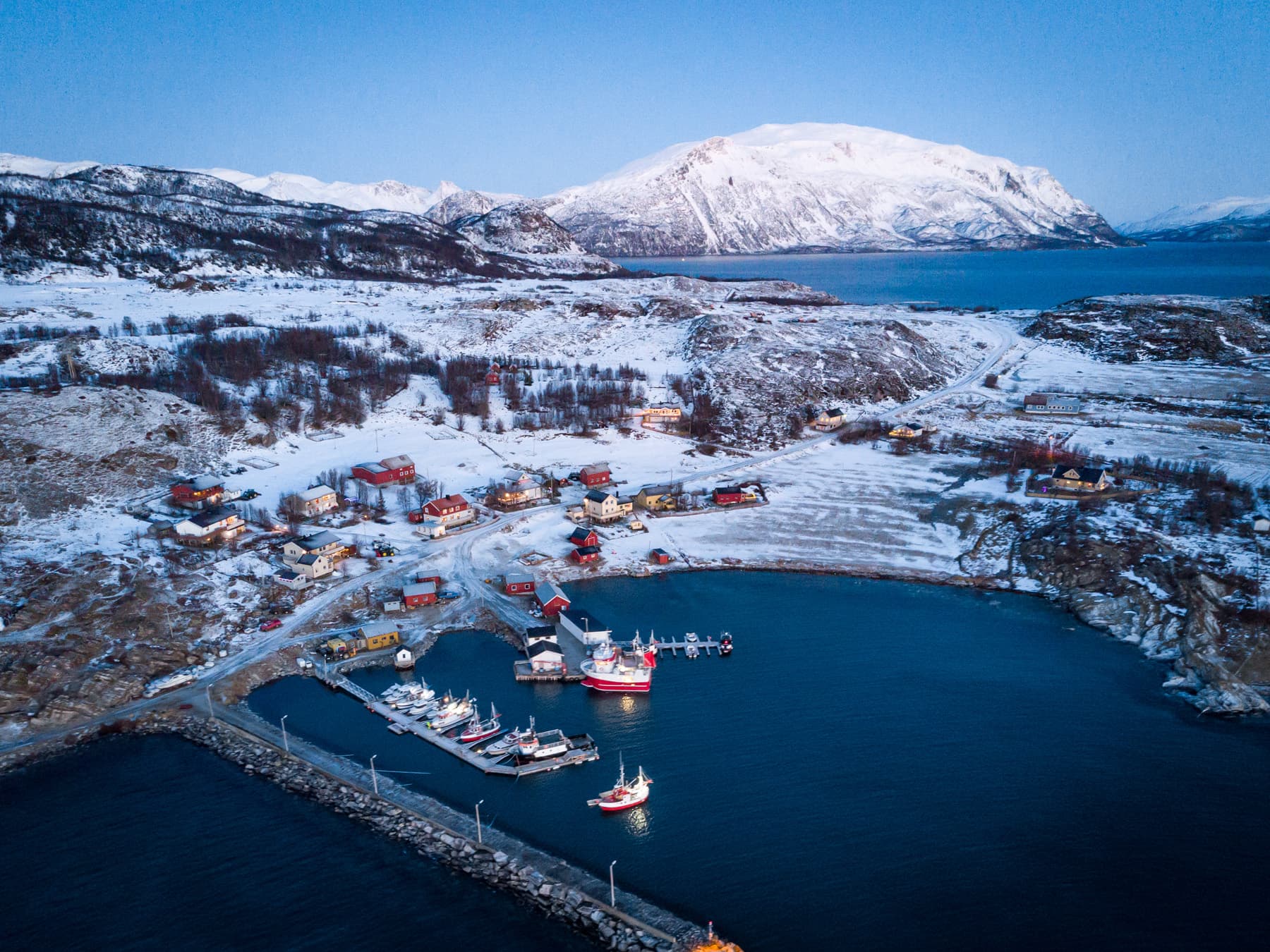 Aerial photograph of Spildra, Norway